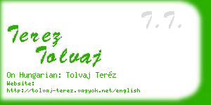 terez tolvaj business card