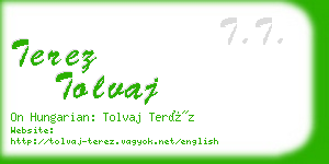 terez tolvaj business card